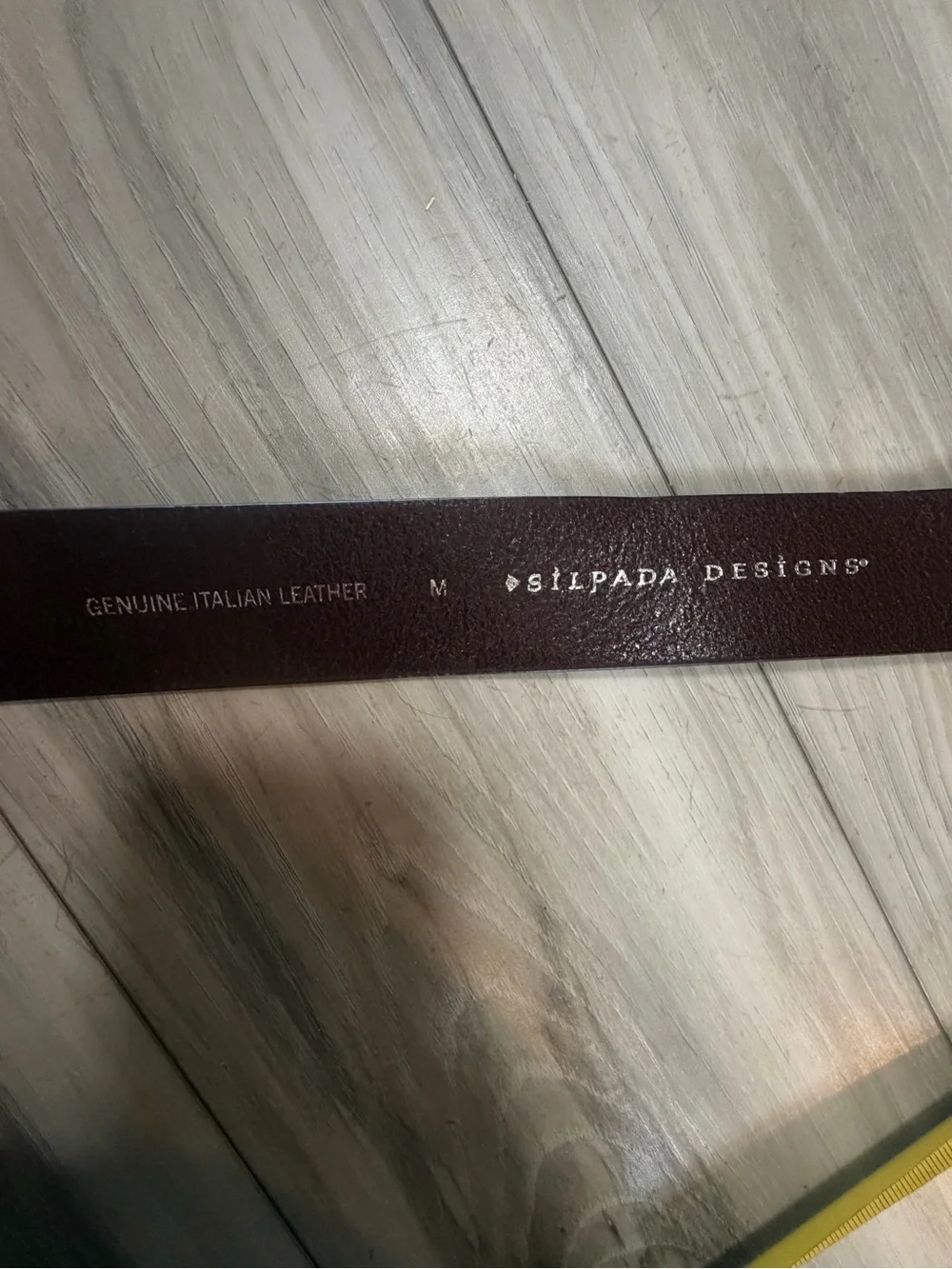 Silpada Brown Leather Belt with Decorative Silver Buckle